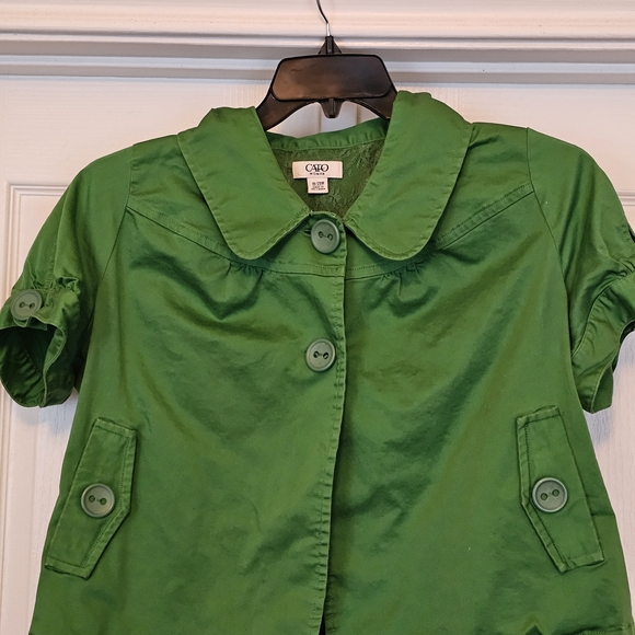 Cato Jackets & Blazers - Cato Green Utility Jacket with Button Accents